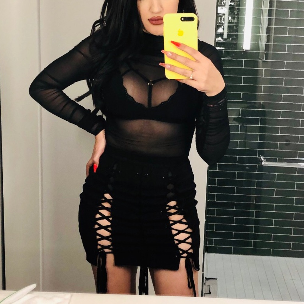 Drop it down low mesh dress - Picture 3 of 3